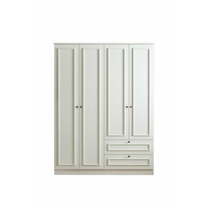 Casa si Gradina - Mobilier - Dulapuri si sifoniere - Sifoniere - Dulap haine Mira 182, 140 x 182 x 54 cm, alb, PAL melaminat, organizare haine - Infinity.ro