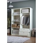 Casa si Gradina - Mobilier - Dulapuri si sifoniere - Sifoniere - Dulap haine Mira 182, 140 x 182 x 54 cm, alb, PAL melaminat, organizare haine - Infinity.ro