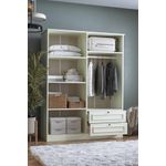 Casa si Gradina - Mobilier - Dulapuri si sifoniere - Sifoniere - Dulap haine Mira 182, 140 x 182 x 54 cm, alb, PAL melaminat, organizare haine - Infinity.ro