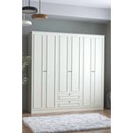 Casa si Gradina - Mobilier - Dulapuri si sifoniere - Sifoniere - Dulap haine Mira 6 210, 209 x 210 x 54 cm, alb, PAL melaminat, organizare haine - Infinity.ro