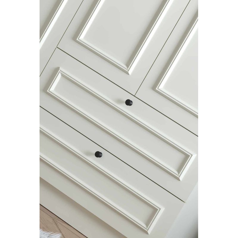 Casa si Gradina - Mobilier - Dulapuri si sifoniere - Sifoniere - Dulap haine Mira 6 210, 209 x 210 x 54 cm, alb, PAL melaminat, organizare haine - Infinity.ro