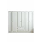 Casa si Gradina - Mobilier - Dulapuri si sifoniere - Sifoniere - Dulap haine Mira 6 210, 209 x 210 x 54 cm, alb, PAL melaminat, organizare haine - Infinity.ro