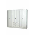 Casa si Gradina - Mobilier - Dulapuri si sifoniere - Sifoniere - Dulap haine Mira 6 210, 209 x 210 x 54 cm, alb, PAL melaminat, organizare haine - Infinity.ro