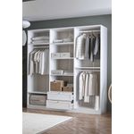 Casa si Gradina - Mobilier - Dulapuri si sifoniere - Sifoniere - Dulap haine Terra 6 210, 205 x 210 x 52 cm, alb, PAL melaminat, organizare haine - Infinity.ro
