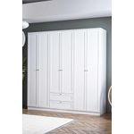 Casa si Gradina - Mobilier - Dulapuri si sifoniere - Sifoniere - Dulap haine Terra 6 210, 205 x 210 x 52 cm, alb, PAL melaminat, organizare haine - Infinity.ro