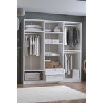 Casa si Gradina - Mobilier - Dulapuri si sifoniere - Sifoniere - Dulap haine Terra 6 210, 205 x 210 x 52 cm, alb, PAL melaminat, organizare haine - Infinity.ro