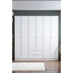Casa si Gradina - Mobilier - Dulapuri si sifoniere - Sifoniere - Dulap haine Terra 6 210, 205 x 210 x 52 cm, alb, PAL melaminat, organizare haine - Infinity.ro