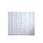 Casa si Gradina - Mobilier - Dulapuri si sifoniere - Sifoniere - Dulap haine Terra 6 210, 205 x 210 x 52 cm, alb, PAL melaminat, organizare haine - Infinity.ro