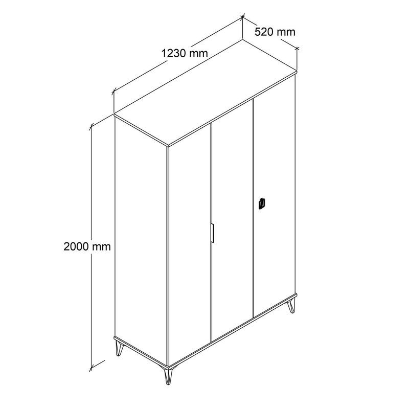 Casa si Gradina - Mobilier - Dulapuri si sifoniere - Sifoniere - Dulap haine Neva 6302, stejar alb antracit, PAL melaminat, spațiu de depozitare, fixare pe perete - Infinity.ro