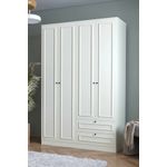 Casa si Gradina - Mobilier - Dulapuri si sifoniere - Sifoniere - Dulap haine Mira 210, 140 x 210 x 54 cm, alb, PAL melaminat, organizare haine - Infinity.ro