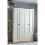 Casa si Gradina - Mobilier - Dulapuri si sifoniere - Sifoniere - Dulap haine Mira 210, 140 x 210 x 54 cm, alb, PAL melaminat, organizare haine - Infinity.ro