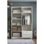 Casa si Gradina - Mobilier - Dulapuri si sifoniere - Sifoniere - Dulap haine Mira 210, 140 x 210 x 54 cm, alb, PAL melaminat, organizare haine - Infinity.ro