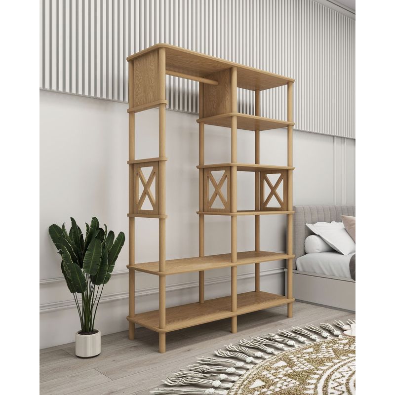 Casa si Gradina - Mobilier - Dulapuri si sifoniere - Sifoniere - Dulap haine Lusso, 120 x 175 x 38 cm, stejar, MDF, capacitate 15 kg - Infinity.ro