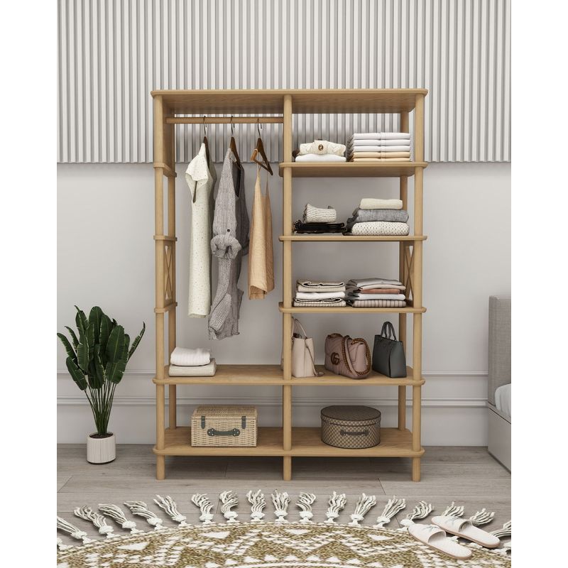 Casa si Gradina - Mobilier - Dulapuri si sifoniere - Sifoniere - Dulap haine Lusso, 120 x 175 x 38 cm, stejar, MDF, capacitate 15 kg - Infinity.ro