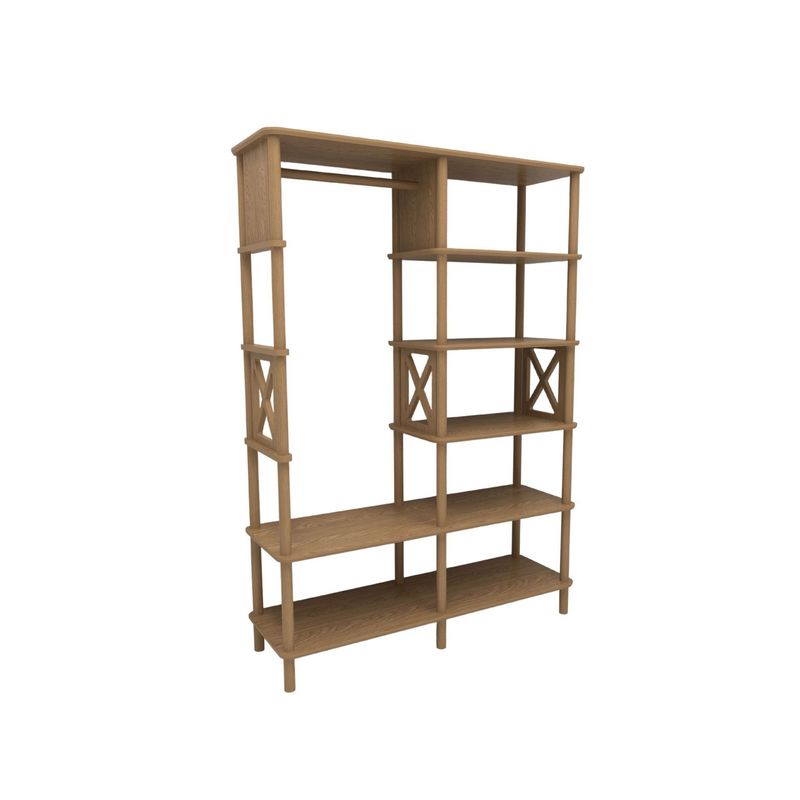 Casa si Gradina - Mobilier - Dulapuri si sifoniere - Sifoniere - Dulap haine Lusso, 120 x 175 x 38 cm, stejar, MDF, capacitate 15 kg - Infinity.ro