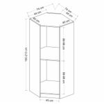 Casa si Gradina - Mobilier - Dulapuri si sifoniere - Sifoniere - Dulap haine Kale Glass Dark gri, 74 x 210 x 52 cm, PAL melaminat, organizare haine, stejar - Infinity.ro