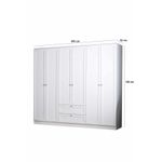Casa si Gradina - Mobilier - Dulapuri si sifoniere - Sifoniere - Dulap haine Terra 6 182, 205 x 182 x 52 cm, alb, PAL melaminat, organizare haine - Infinity.ro