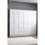 Casa si Gradina - Mobilier - Dulapuri si sifoniere - Sifoniere - Dulap haine Terra 6 182, 205 x 182 x 52 cm, alb, PAL melaminat, organizare haine - Infinity.ro