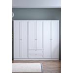 Casa si Gradina - Mobilier - Dulapuri si sifoniere - Sifoniere - Dulap haine Terra 6 182, 205 x 182 x 52 cm, alb, PAL melaminat, organizare haine - Infinity.ro