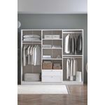 Casa si Gradina - Mobilier - Dulapuri si sifoniere - Sifoniere - Dulap haine Terra 6 182, 205 x 182 x 52 cm, alb, PAL melaminat, organizare haine - Infinity.ro