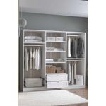 Casa si Gradina - Mobilier - Dulapuri si sifoniere - Sifoniere - Dulap haine Terra 6 182, 205 x 182 x 52 cm, alb, PAL melaminat, organizare haine - Infinity.ro