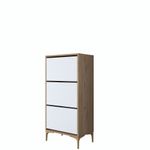 Casa si Gradina - Mobilier - Dulapuri si sifoniere - Dulapuri pantofi - Pantofar EB116, 60 x 125 x 37,5 cm, nuc alb, PAL, spațiu de depozitare, fixare pe perete - Infinity.ro