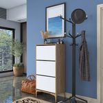 Casa si Gradina - Mobilier - Dulapuri si sifoniere - Dulapuri pantofi - Pantofar EB116, 60 x 125 x 37,5 cm, nuc alb, PAL, spațiu de depozitare, fixare pe perete - Infinity.ro