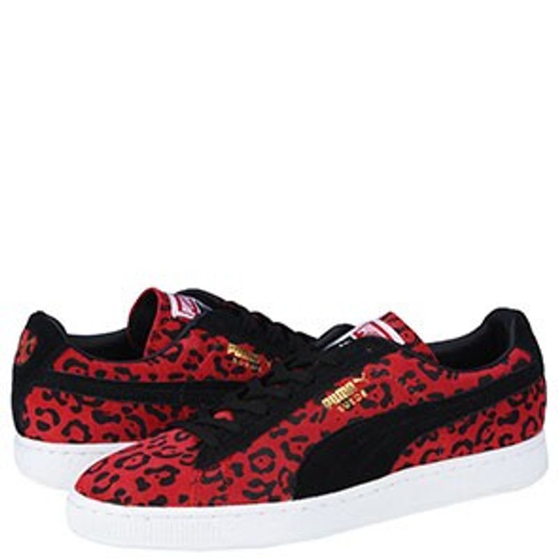 Fashion, accesorii si bijuterii - Femei - Incaltaminte femei - Sneakers si tenisi femei - Pantofi sport Puma Suede ANML, haute red-black 37 - Infinity.ro