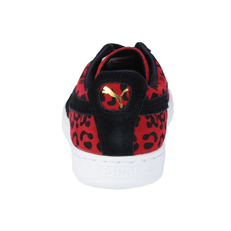 Fashion, accesorii si bijuterii - Femei - Incaltaminte femei - Sneakers si tenisi femei - Pantofi sport Puma Suede ANML, haute red-black 37 - Infinity.ro