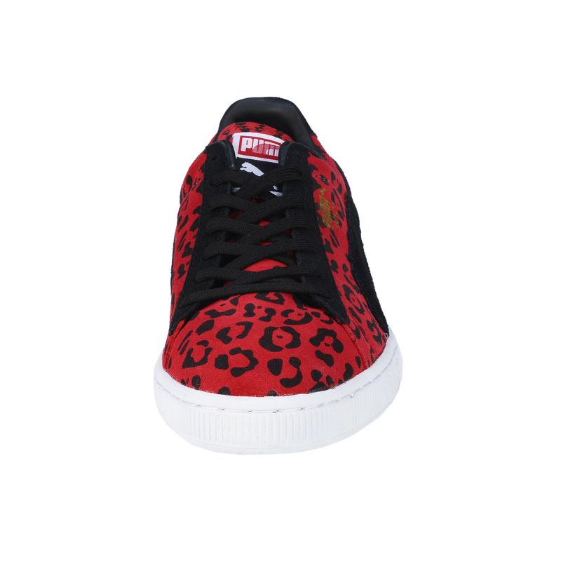 Fashion, accesorii si bijuterii - Femei - Incaltaminte femei - Sneakers si tenisi femei - Pantofi sport Puma Suede ANML, haute red-black 37 - Infinity.ro