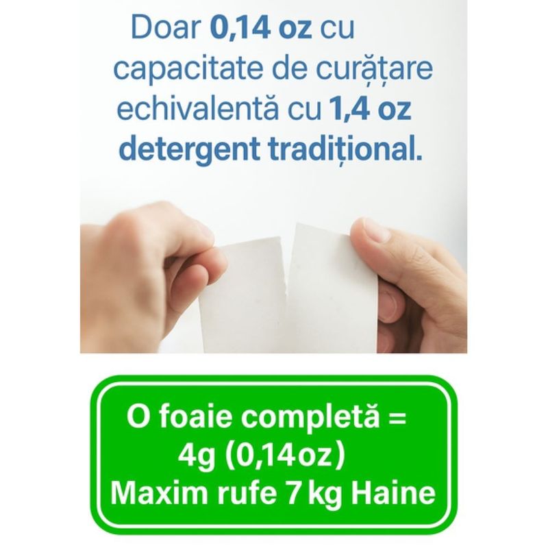 Market - Spalare si intretinere rufe - Produse intretinere textile - Detergent rufe - Detergent Inovator pentru Rufe – 40 Servetele (80 Spalari),Fara Plastic, Parfum de Lemn de Santal si Chihlimbar - Infinity.ro