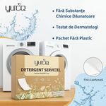 Market - Spalare si intretinere rufe - Produse intretinere textile - Detergent rufe - Detergent Inovator pentru Rufe – 40 Servetele (80 Spalari),Fara Plastic, Parfum de Lemn de Santal si Chihlimbar - Infinity.ro