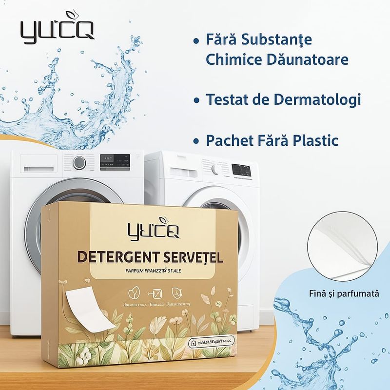 Market - Spalare si intretinere rufe - Produse intretinere textile - Detergent rufe - Detergent Inovator pentru Rufe – 40 Servetele (80 Spalari),Fara Plastic, Parfum de Lemn de Santal si Chihlimbar - Infinity.ro