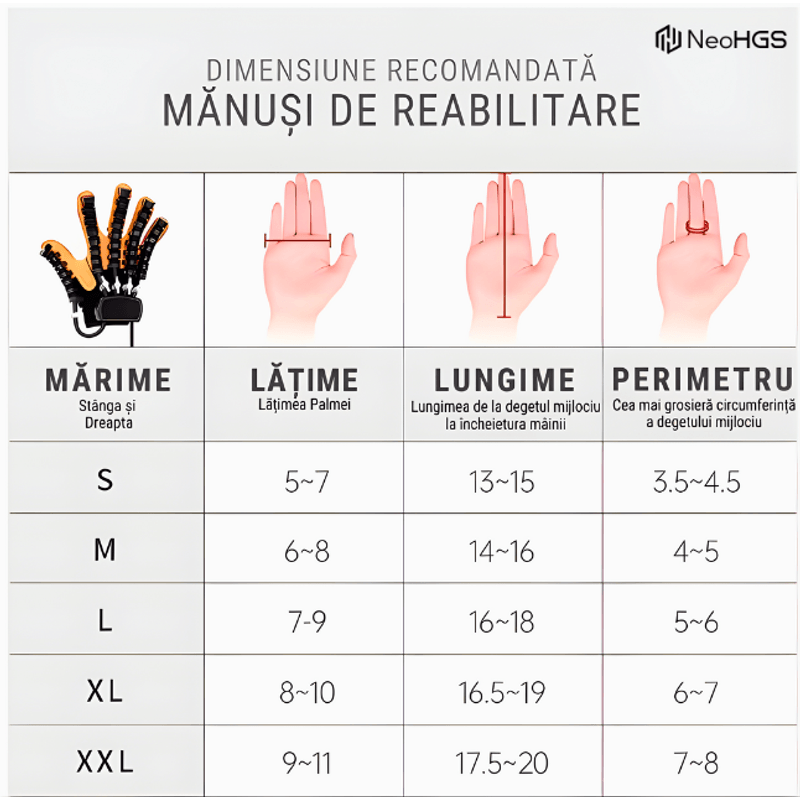 Ingrijire personala si Cosmetice - Sanatate si wellness - Aparate medicale - Suporturi ortopedice si orteze - Manusa Reabilitare Profesionala NeoHGS, Recuperare AVC, Post-Operator, Recuperare Paralizie, Marime M-L, Dreapta - Infinity.ro