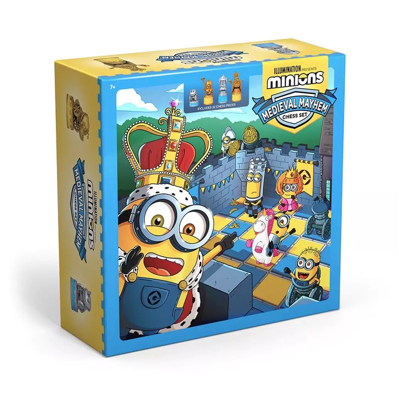 Sport si Outdoor - Alte sporturi - Sah si table - Joc de sah Minions Medieval Mayhem, 47.5x47.5 cm - Infinity.ro