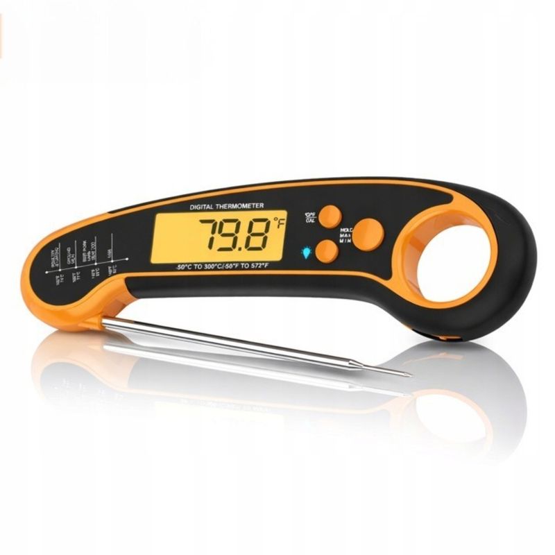 Casa si Gradina - Bucatarie si vesela - Ustensile bucatarie - Termometre bucatarie - Termometru Digital de Bucatarie NewEvo®, Sonda Pliabila 11 cm, Citire Rapida 3 Secunde, Interval -50°C pana la 300°C - Infinity.ro