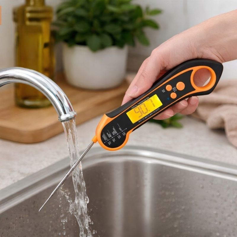 Casa si Gradina - Bucatarie si vesela - Ustensile bucatarie - Termometre bucatarie - Termometru Digital de Bucatarie NewEvo®, Sonda Pliabila 11 cm, Citire Rapida 3 Secunde, Interval -50°C pana la 300°C - Infinity.ro