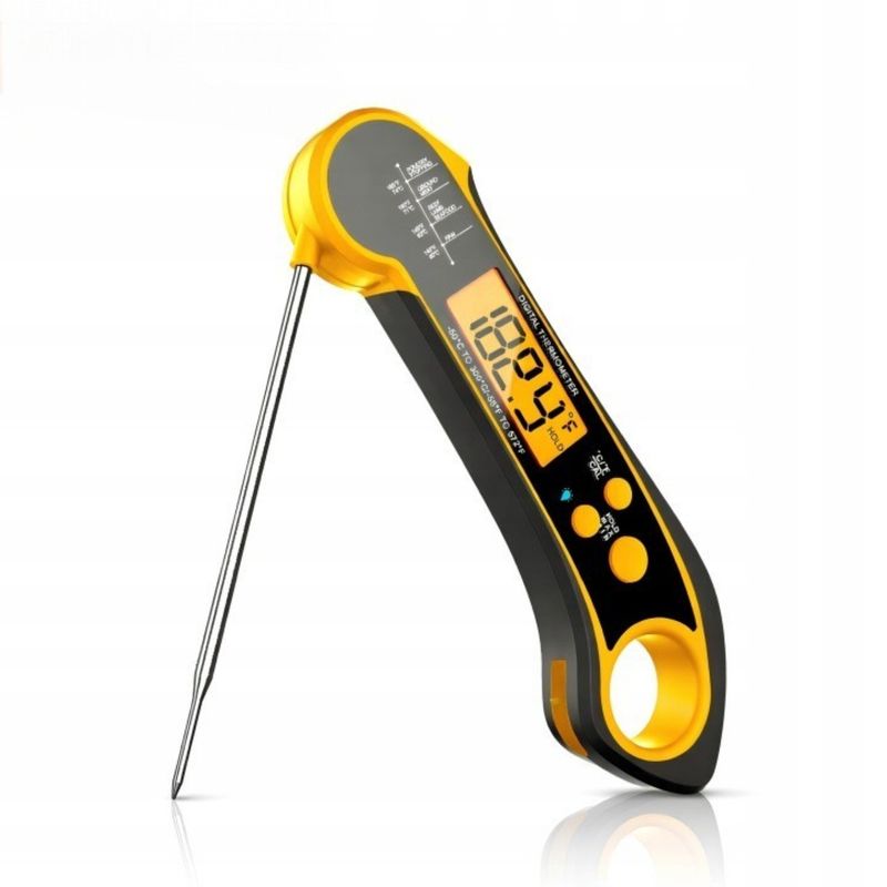 Casa si Gradina - Bucatarie si vesela - Ustensile bucatarie - Termometre bucatarie - Termometru Digital de Bucatarie NewEvo®, Sonda Pliabila 11 cm, Citire Rapida 3 Secunde, Interval -50°C pana la 300°C - Infinity.ro