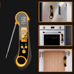 Casa si Gradina - Bucatarie si vesela - Ustensile bucatarie - Termometre bucatarie - Termometru Digital de Bucatarie NewEvo®, Sonda Pliabila 11 cm, Citire Rapida 3 Secunde, Interval -50°C pana la 300°C - Infinity.ro