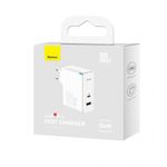 Laptop, Telefoane si Tablete - Telefoane mobile si accesorii - Accesorii Telefoane - Incarcatoare telefoane - Incarcator EU 2in1, 100W, Cablu Type-C, 1m, P81, Silicon, Baseus GaN5 Pro CCGP090202, P81, Silicon, White - Infinity.ro