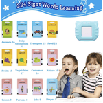 Jucarii, Copii si Bebe - Jucarii si jocuri - Jucarii & jocuri educative - Jocuri si jucarii educative - Set masina de invatare a cititor de carduri, jucarie educativa pentru copii, 112 bucati carduri flash 224 de cuvinte, 2 ani+, Albastru - Infinity.ro
