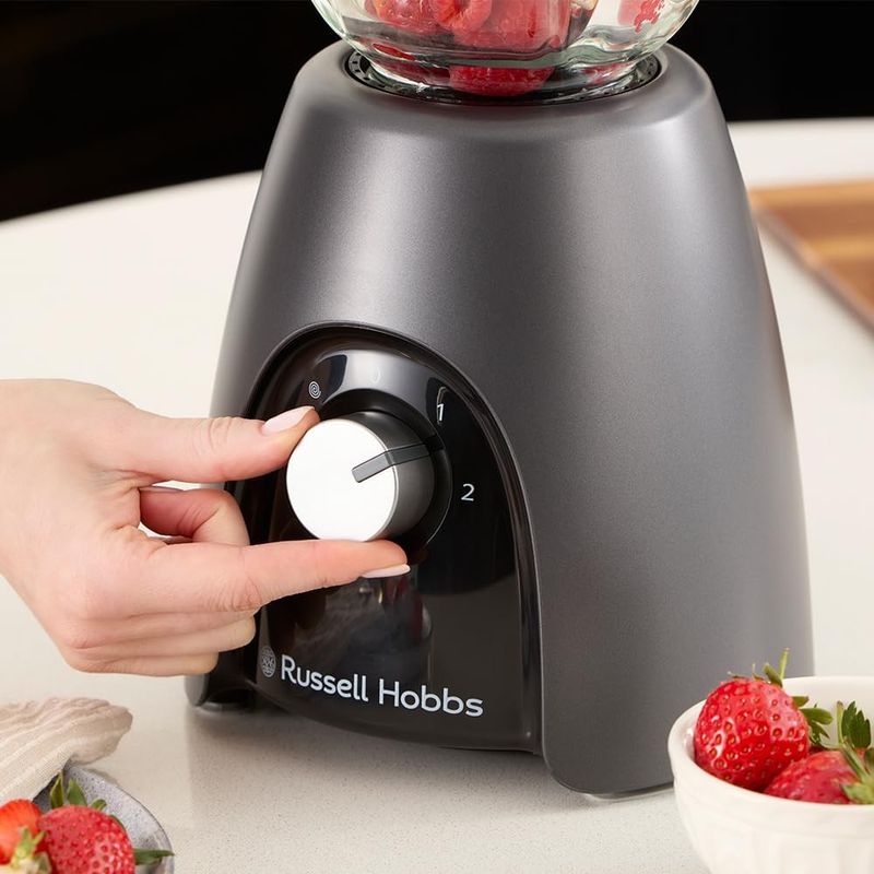 Electronice si Electrocasnice - Electrocasnice bucatarie - Mixere, tocatoare & roboti de bucatarie - Blendere si mini tocatoare - Blender de bucatarie Russell Hobbs 27121-56 Desire, 850W, 1.5L sticla, 2 viteze + puls, lame inox, lavabil la masina de - Infinity.ro
