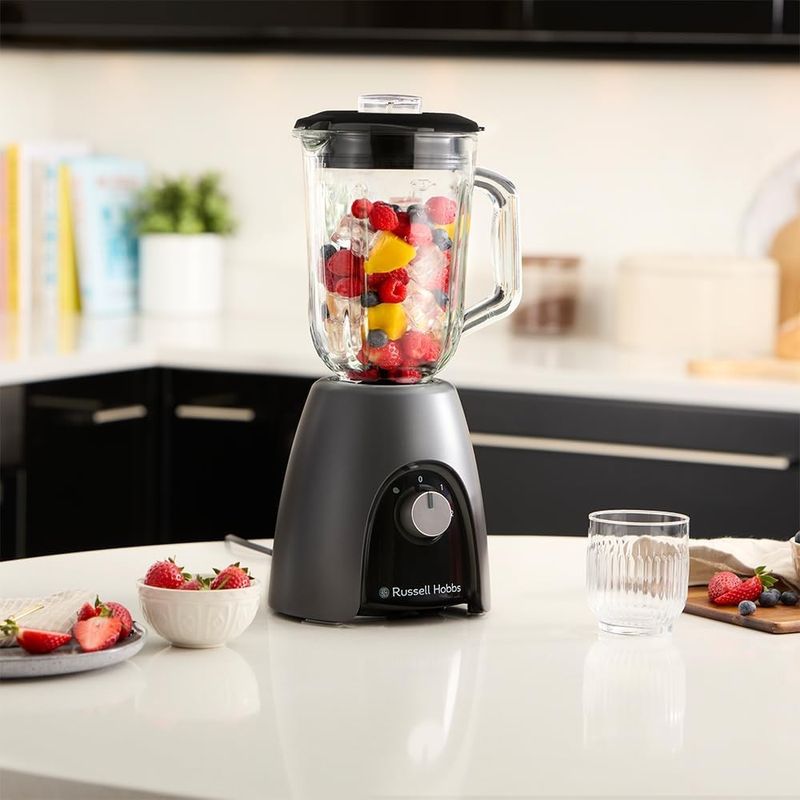 Electronice si Electrocasnice - Electrocasnice bucatarie - Mixere, tocatoare & roboti de bucatarie - Blendere si mini tocatoare - Blender de bucatarie Russell Hobbs 27121-56 Desire, 850W, 1.5L sticla, 2 viteze + puls, lame inox, lavabil la masina de - Infinity.ro