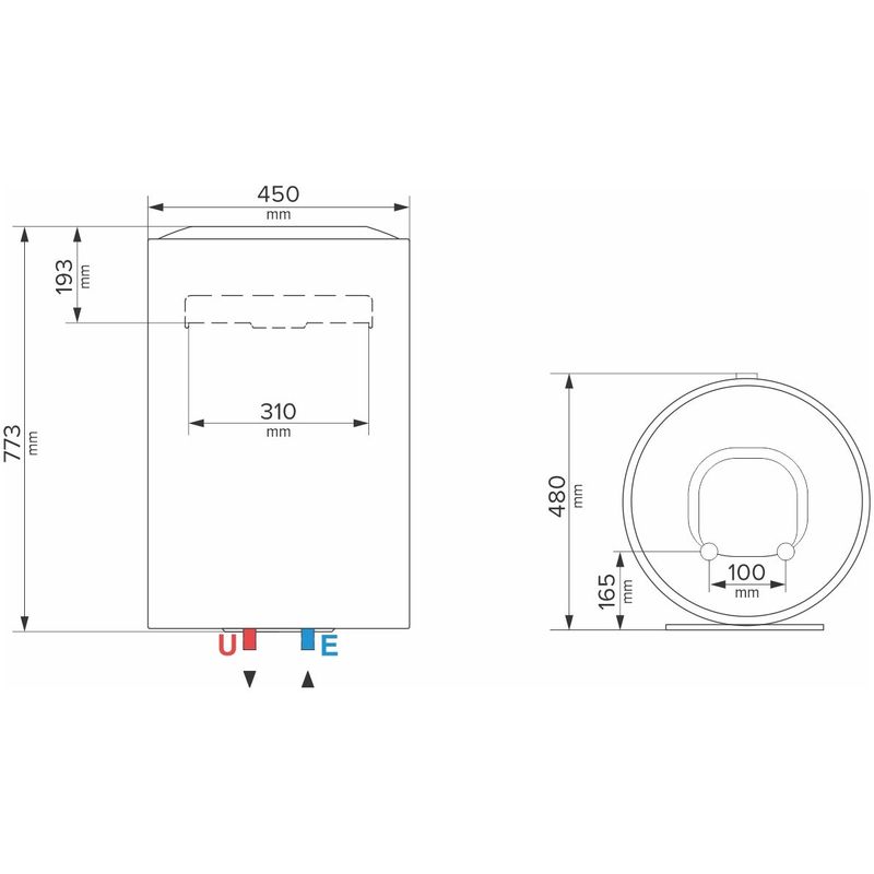 Casa si Gradina - Termice - Boilere si accesorii - Boilere - Boiler electric Ariston Lydos R 50, 1800 W, 50l, Tehnologie WaterPlus, TitanShield, Reglare externa temperatura, Rezervor emailat cu Titan, Alb - Infinity.ro