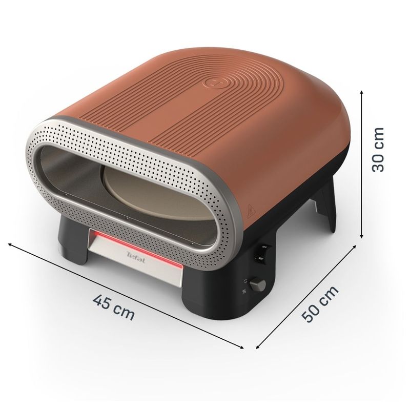 Electronice si Electrocasnice - Aragazuri, cuptoare si hote - Cuptoare - Cuptoare electrice - Cuptor electric pentru pizza Tefal Pizza Pronto JM600TE0, 2600 W, 4 trepte de temperatura, piatra rotativa automata - Infinity.ro