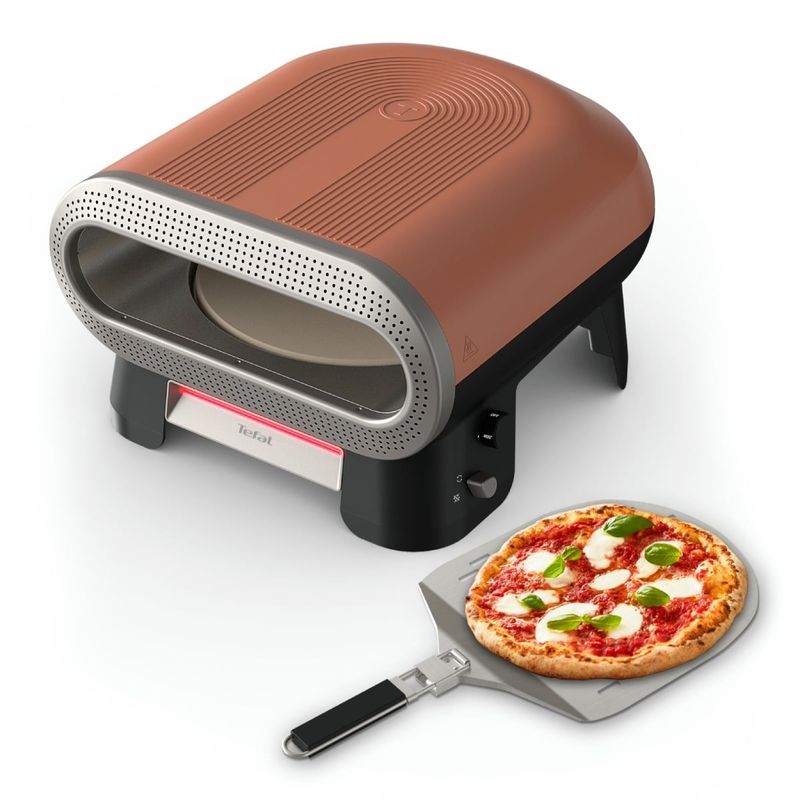 Electronice si Electrocasnice - Aragazuri, cuptoare si hote - Cuptoare - Cuptoare electrice - Cuptor electric pentru pizza Tefal Pizza Pronto JM600TE0, 2600 W, 4 trepte de temperatura, piatra rotativa automata - Infinity.ro