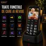Laptop, Telefoane si Tablete - Telefoane mobile si accesorii - Telefoane Mobile - Telefon Mobil pentru Seniori CZAY®, Meniu Romana si Maghiara, Butoane Mari, Autonomie 7 Zile, Volum Mare, Buton SOS, 2G - Infinity.ro