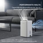 Electronice si Electrocasnice - Climatizare si sisteme de incalzire - Aparate filtrare aer - Dezumidificatoare - Dezumidificator Rowenta Extreme Dry Compact DH5250F0, 300 W, 14 l/24 h, rezervor 3 l, indicator de umiditate, 3 moduri - Infinity.ro