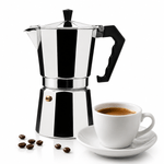 Electronice si Electrocasnice - Electrocasnice bucatarie - Preparare bauturi - Cafetiere - Cafetiera Moka HAEGER MOKA POT 9, Capacitate 9 cesti, Corp din aluminiu, Compatibila cu gaz/electric/vitroceramica - Infinity.ro