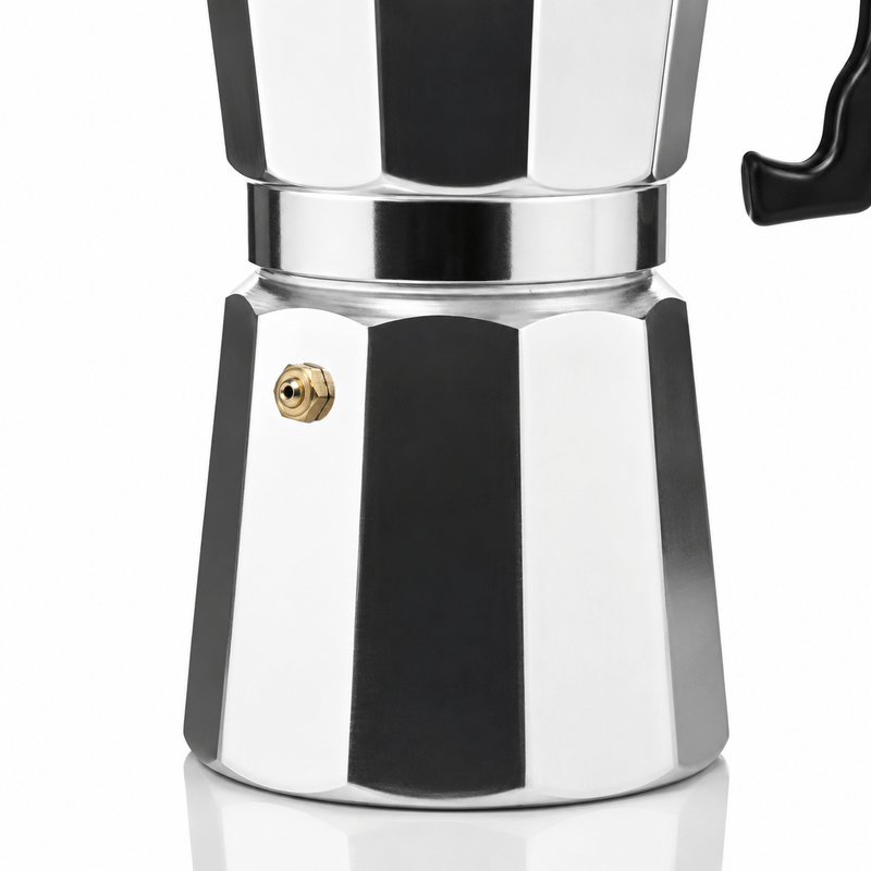 Electronice si Electrocasnice - Electrocasnice bucatarie - Preparare bauturi - Cafetiere - Cafetiera Moka HAEGER MOKA POT 9, Capacitate 9 cesti, Corp din aluminiu, Compatibila cu gaz/electric/vitroceramica - Infinity.ro
